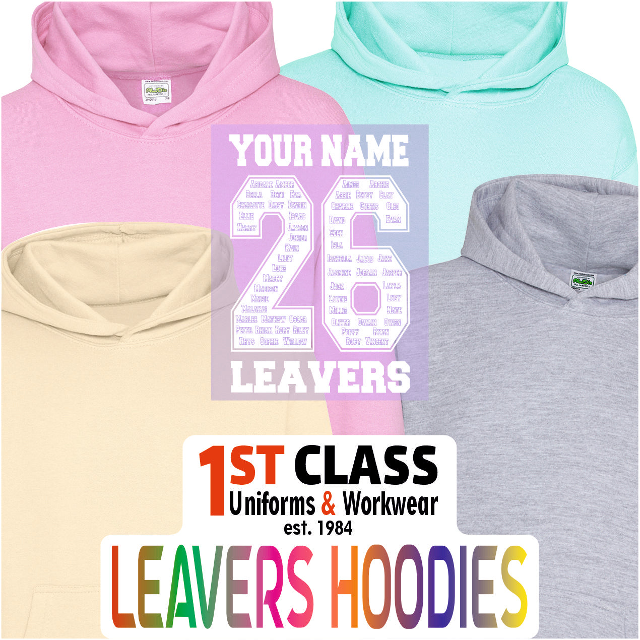 Leavers Hoodie 26 - Adult Sizes
