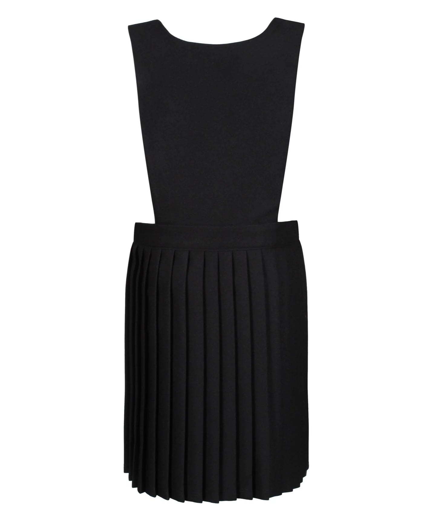PIN112R Pinafore - Pleated Wrap with Lined Bib - Black