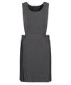 PIN112R Pinafore - Pleated Wrap with Lined Bib - Grey