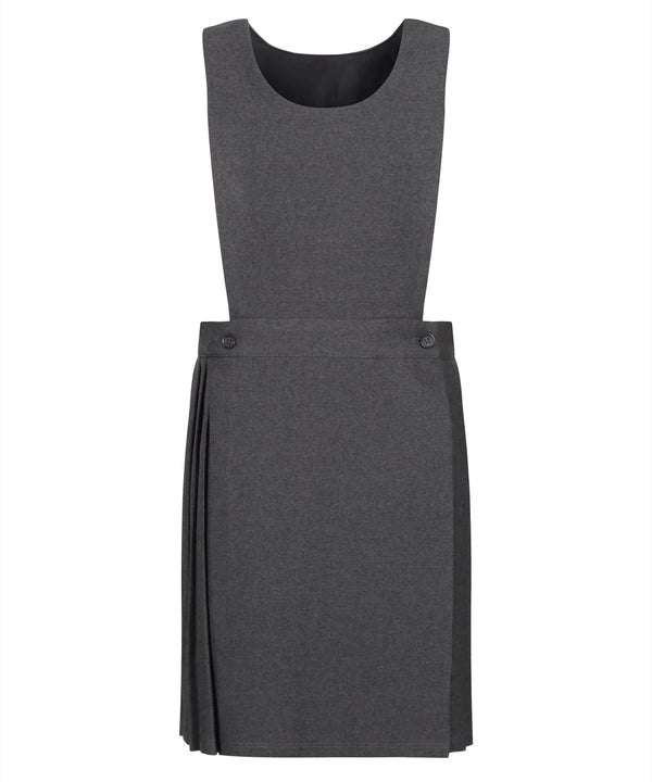 PIN112R Pinafore - Pleated Wrap with Lined Bib - Grey