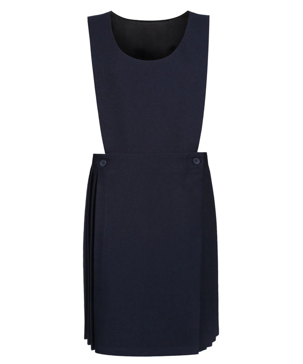 PIN112R Pinafore - Pleated Wrap with Lined Bib - Navy