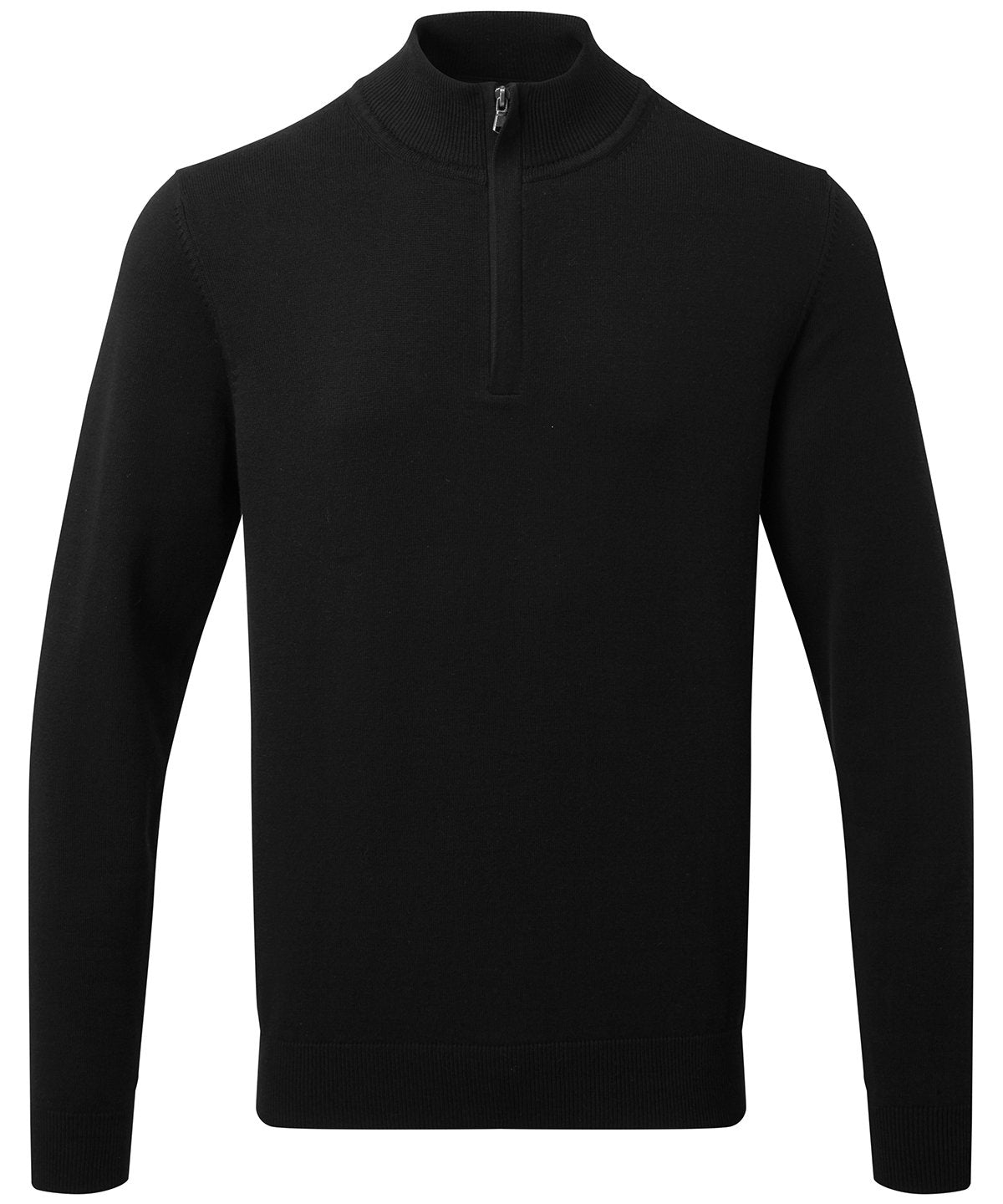 AQ048 Men's cotton blend ¼ zip sweater