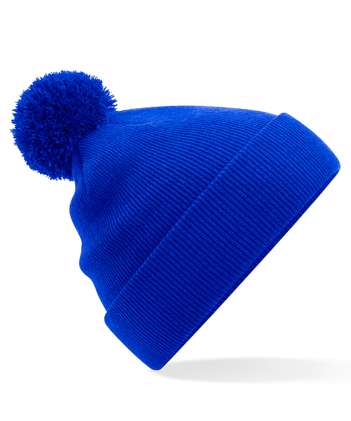 Plain Pom Pom Beanie - Royal