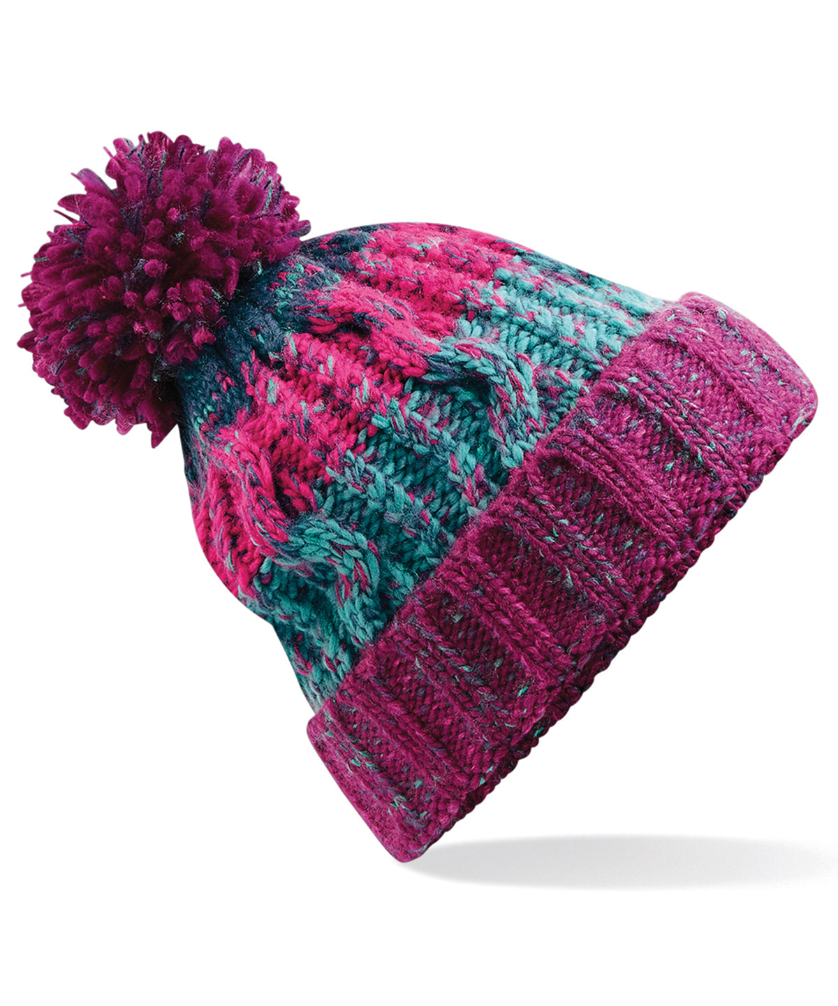 Beechfield BC486 Corkscrew pom pom beanie