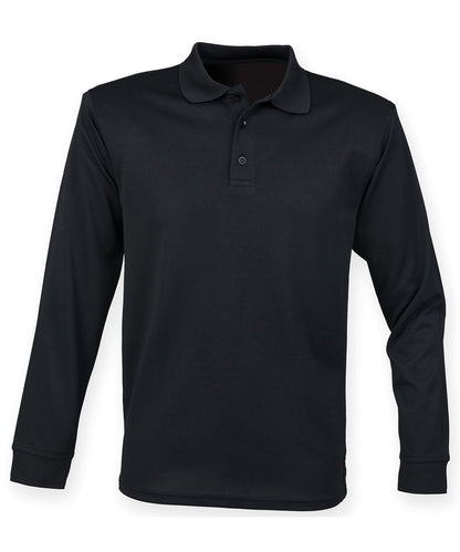 Henbury HB478 Coolplus Long Sleeve Polo Shirt