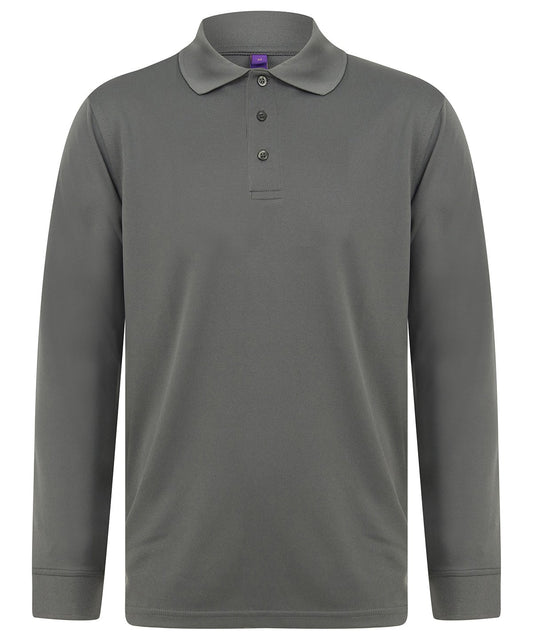 Henbury HB478 Coolplus Long Sleeve Polo Shirt