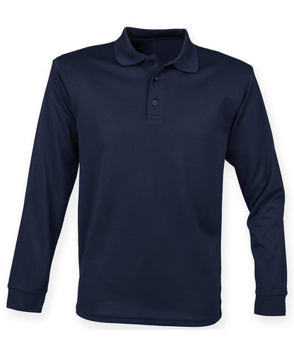 Henbury HB478 Coolplus Long Sleeve Polo Shirt