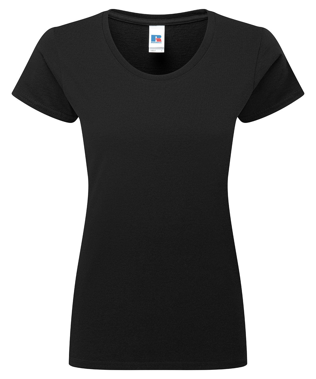 Black Women's 100 % Cotton T-Shirt with brand label 