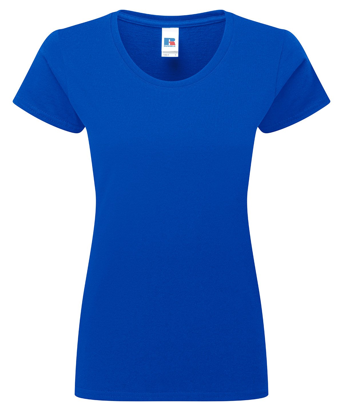 Blue Women's 100 % Cotton T-Shirt with brand label 