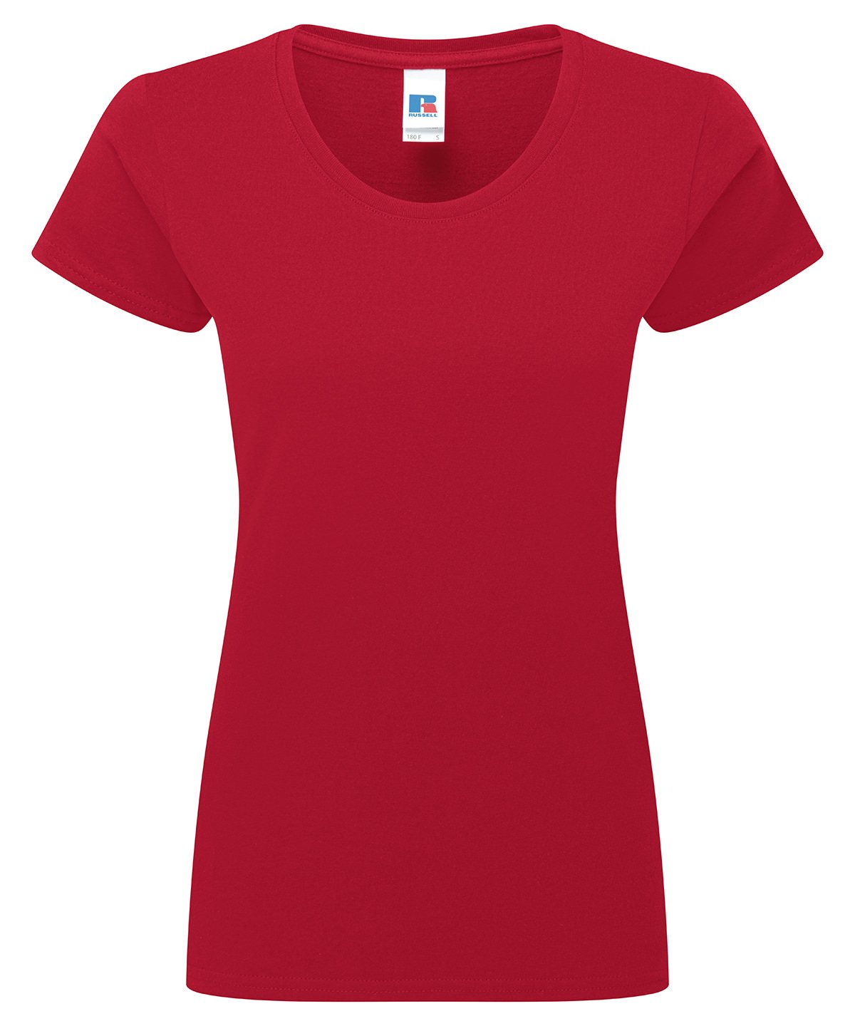 Red Women's 1100 % Cotton T-Shirt with brand label 