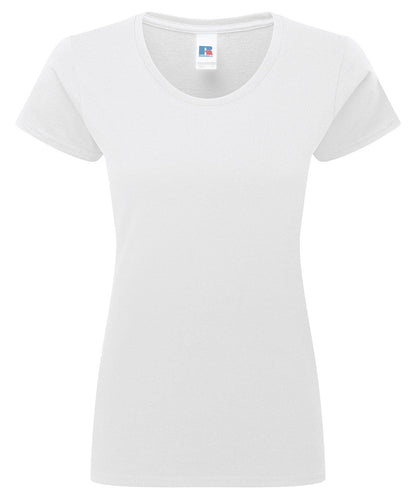 White Women's 100 % Cotton T-Shirt with brand label 