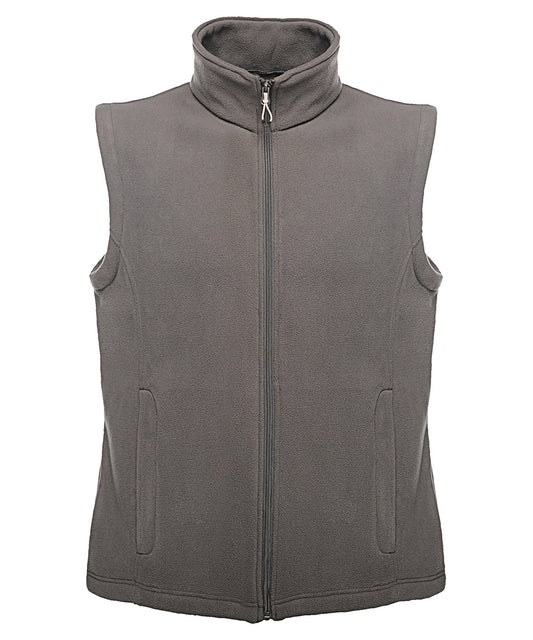 RG185 microfleece bodywarmer in Grey featuring a full-zip front and lightweight anti-pill fabric for professional layering.