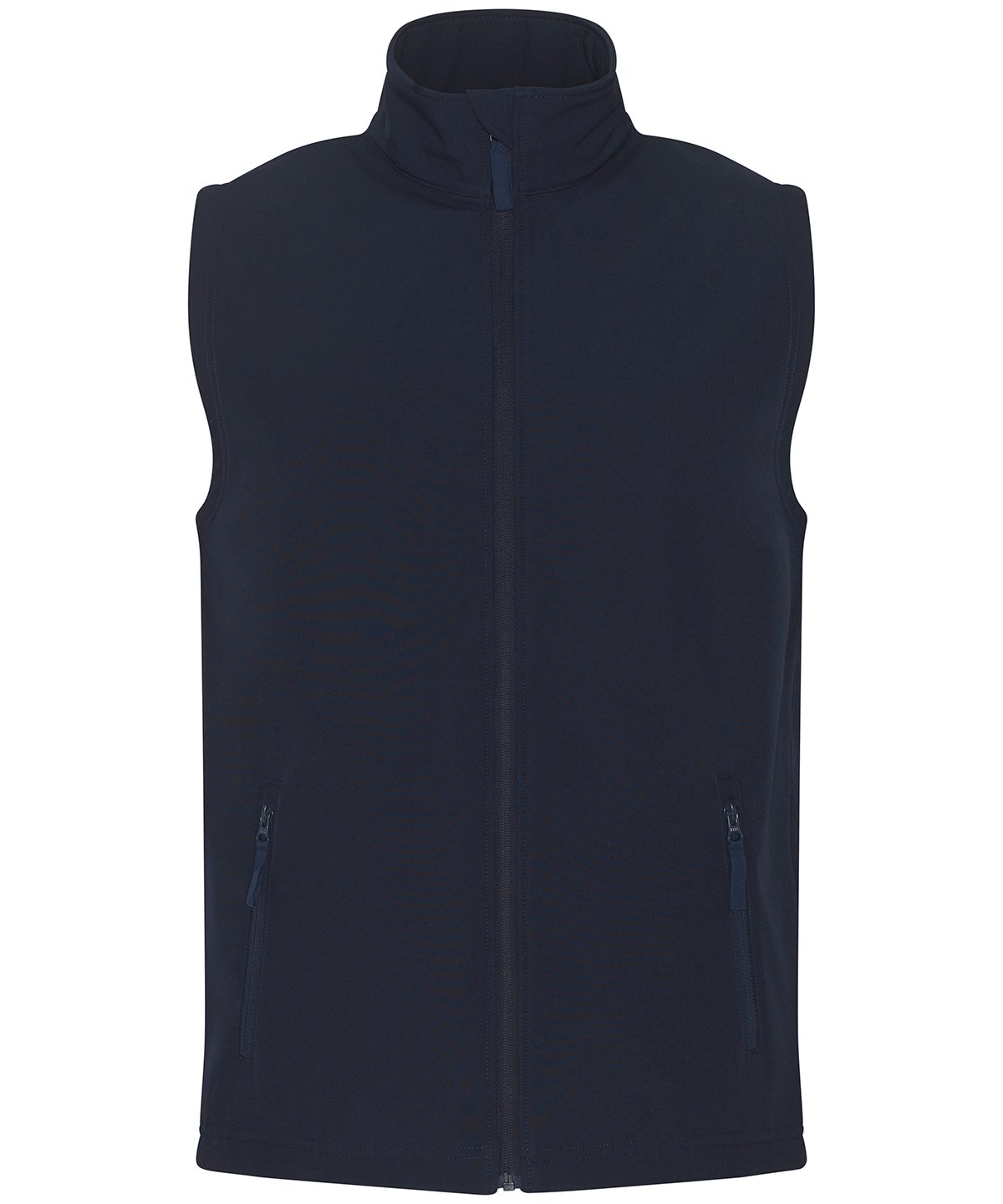RX550 Pro 2-layer softshell gilet in Navy showing the smooth weather-resistant fabric and full-zip front.