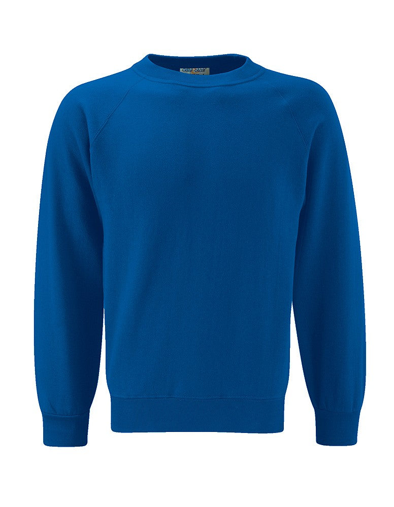 Blue Max Banner 3SR Crew Neck Sweatshirt S Royal Blue No Blank Plain