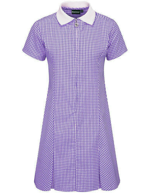 Summer Dress - Avon Corded Gingham Style - Purple