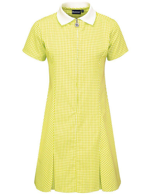 Summer Dress - Avon Corded Gingham Style - Yellow