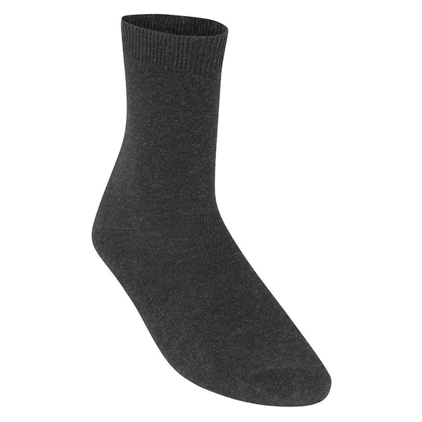 Ankle Socks - Smooth Knit - Charcoal - 5 Pack