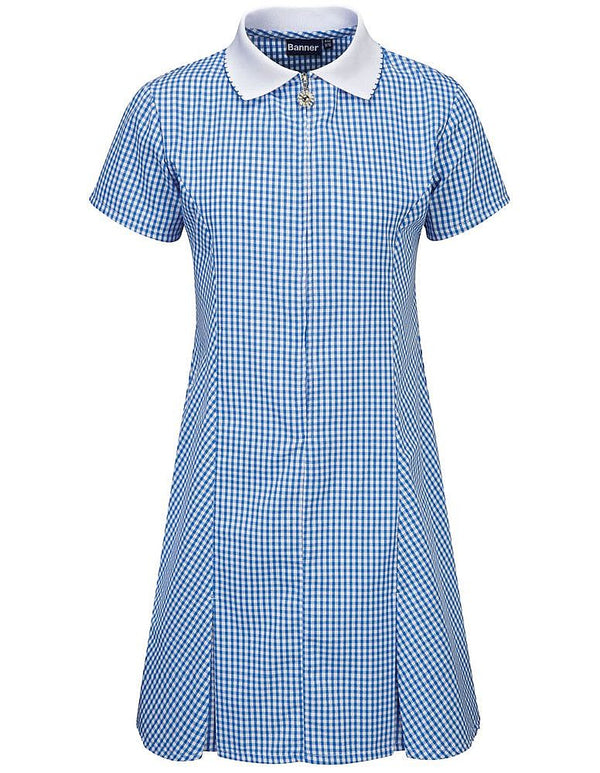 Summer Dress - Avon Corded Gingham Style - Blue
