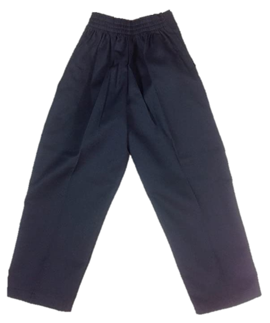 Boys Twill Pull Up Trousers (Slim Fit) - Navy