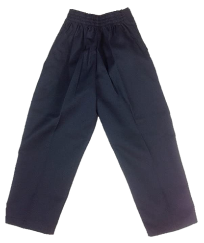 Boys Twill Pull Up Trousers (Slim Fit) - Navy