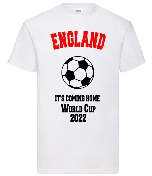 England - Football World Cup 2022 T-Shirt - Design 4 (It's Coming Home)