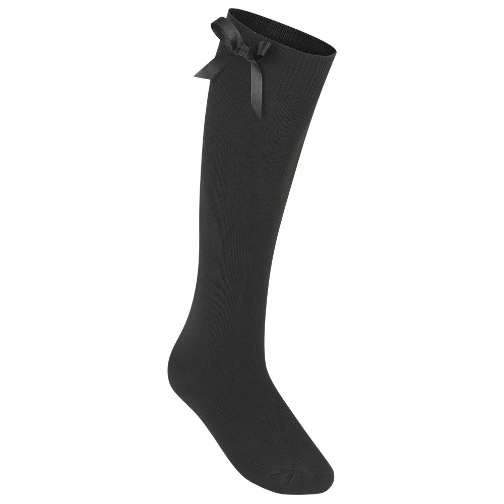 Knee High Ribbon Socks - Black