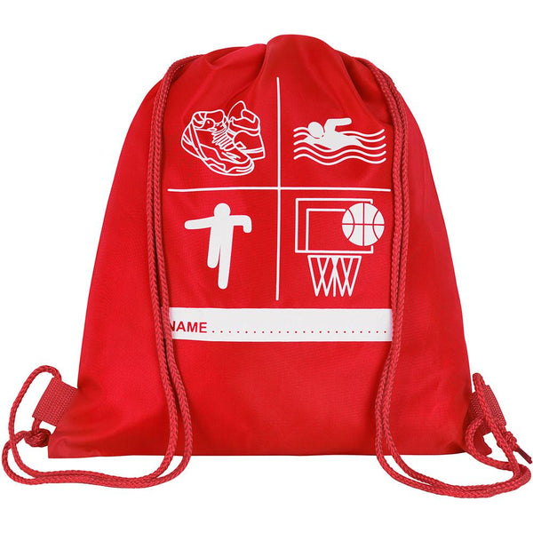 Printed PE Kit Bag - Red