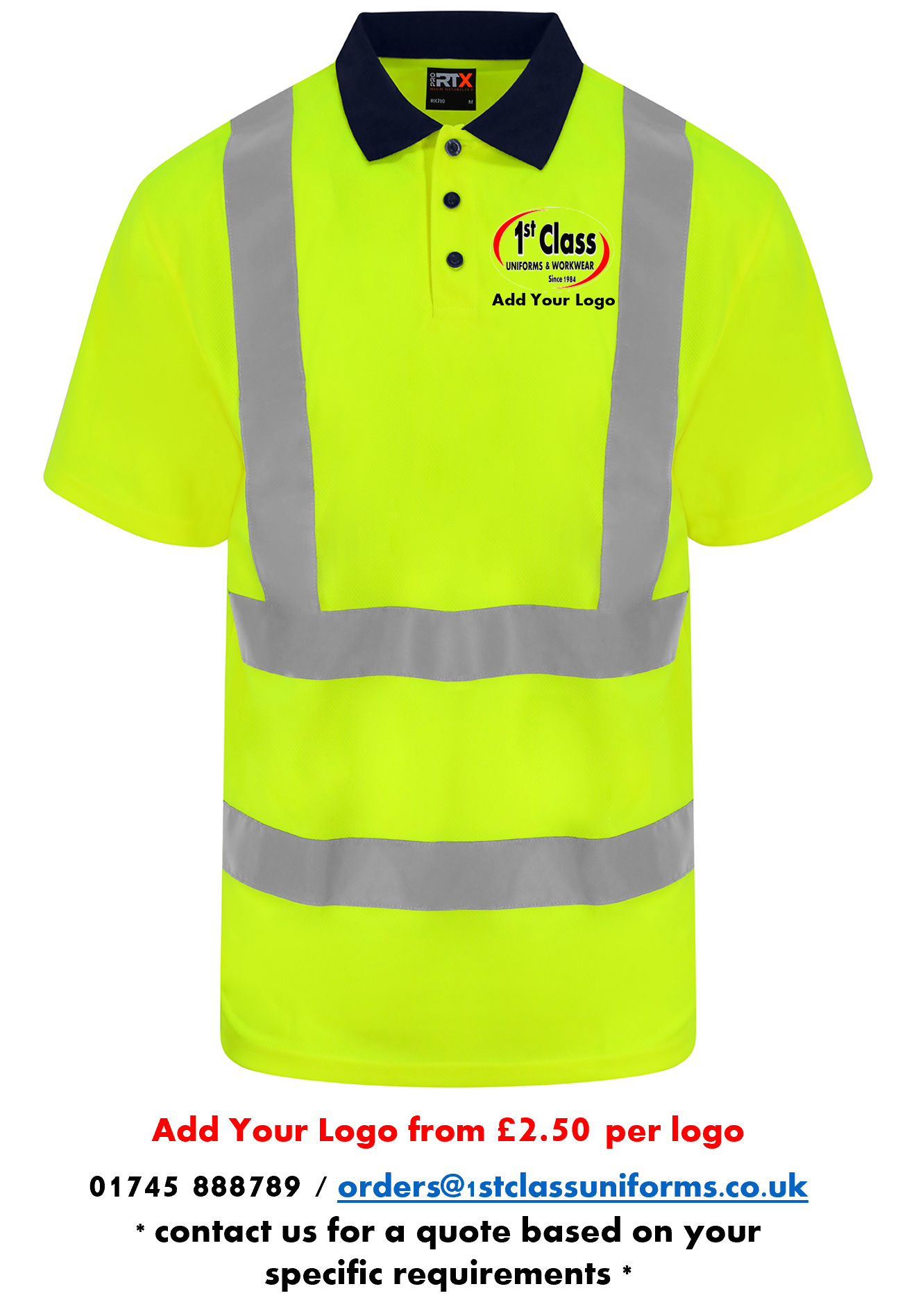 Pro RTX RX710 Hi-Vis Short Sleeved Polo Shirt