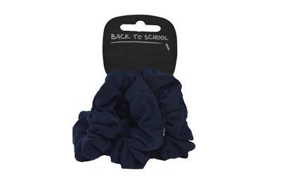 Scrunchies (3Pk) - Hair Accessories Set - Navy