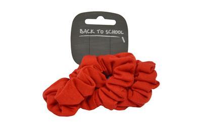 Scrunchies (3Pk) - Hair Accessories Set - Red