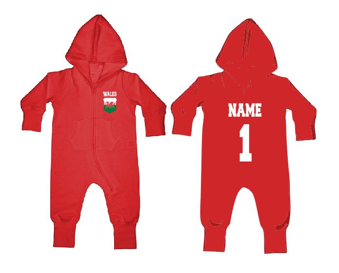 Wales - Football World Cup Baby & Toddler All-in-One (Organic Cotton/Fleece)