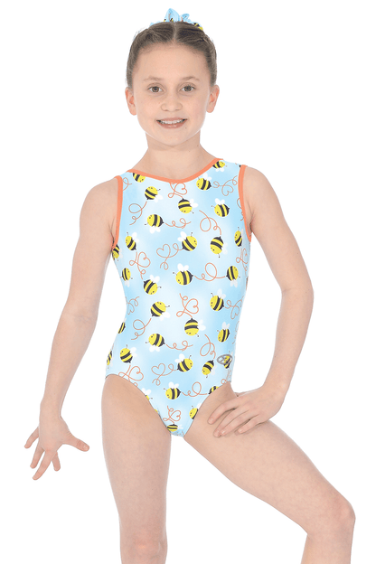 Honey Bee Sleeveless Gymnastics Leotard