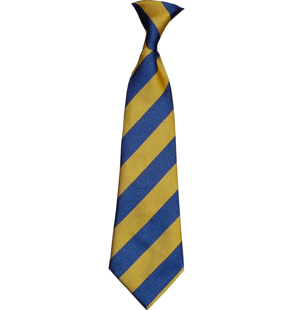 Ysgol Trefnant  Tie (Elastic) Navy & Gold